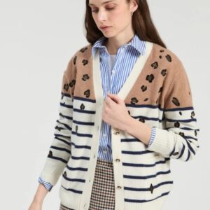 CARDIGAN LEOPARDO Y RAYAS